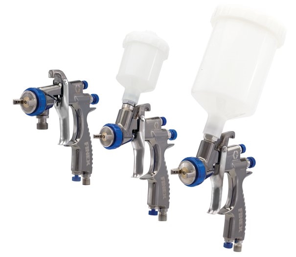 Finex Air Spray Guns are available in pressure feed or gravity feed gun options and HVLP or conventional technologies.